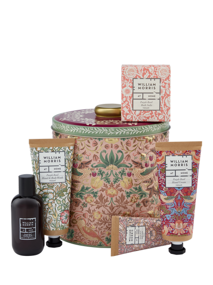 William Morris At Home Vegan Beauty Barrel Body Care Tin, 450g, Brown