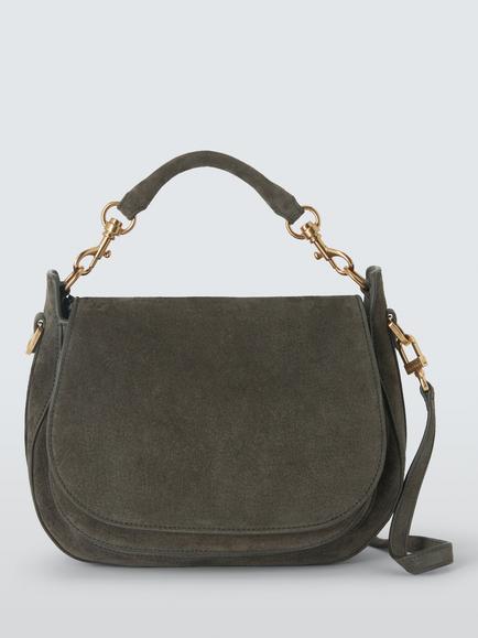 John Lewis Saddle Bag, Hunting Green Suede, Hunting Green Suede