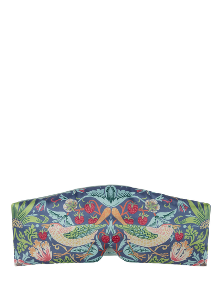 William Morris At Home Strawberry Thief Deep Sleep Eye Mask - view 2, Green
