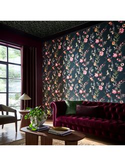 Graham & Brown Allurium Night Wallpaper, Black - view 2, Black