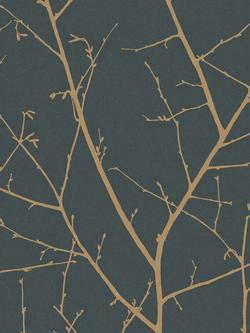 Graham & Brown Boreas Wallpaper, Teal/Copper, Teal & Copper