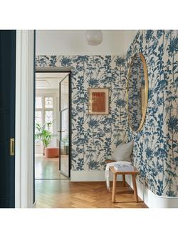 Graham & Brown Esther Wallpaper, Ink - view 2, Blue