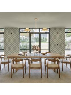 Graham & Brown Laurel Leaf Trellis Wallpaper - view 2, Blue