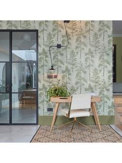 Graham & Brown Norse Wallpaper, Forest Green - view 2, Green