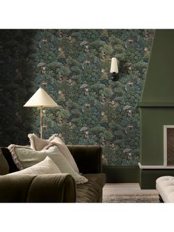 Graham & Brown Treetop Troop Wallpaper, Green - view 2, Green