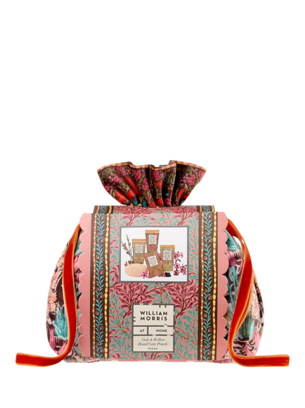 William Morris At Home Soap and Hand Cream Velvet Pouch Gift Set, Brown