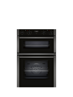 Neff OUTLET N50 U1ACE2AG3B Built In Electric Double Oven, Like New, Graphite, Graphite