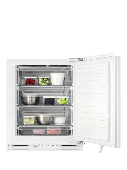 AEG OUTLET OAB6I82EF Integrated Under Counter Freezer, Like New, White, White
