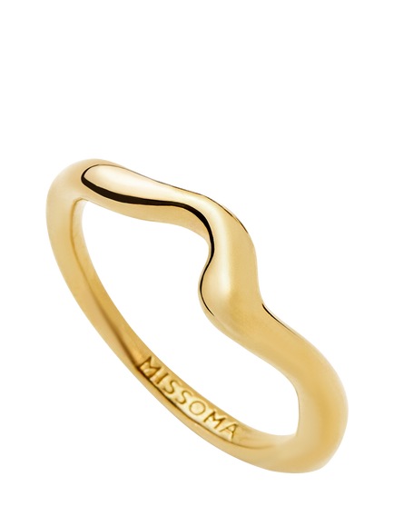 Missoma Molten Wave Stacking Ring, Gold, Gold