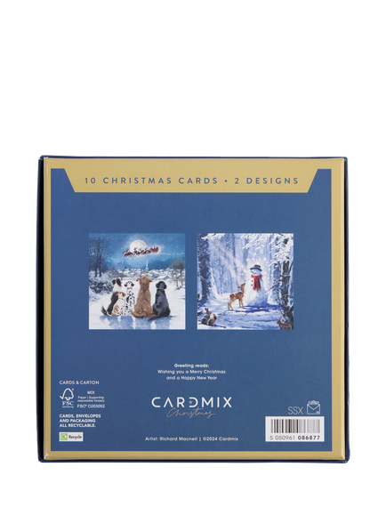 Woodmansterne Christmas Dogs Christmas Cards, Pack of 10 - view 2, Multi