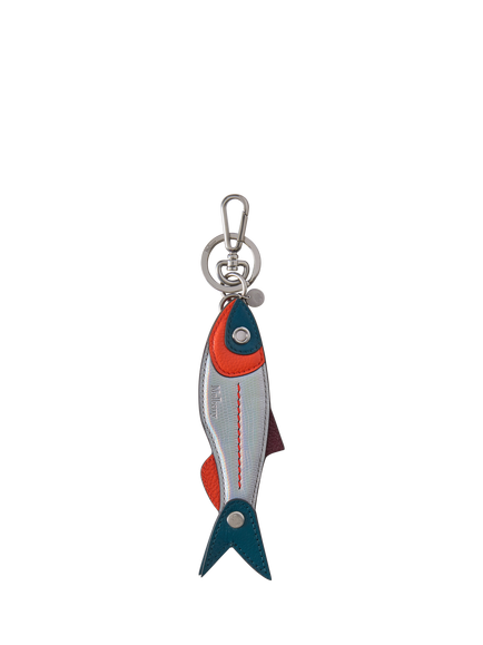 Mulberry Fish Leather Keyring, Multi, Multi Colour
