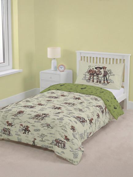 Disney Toy Story 5 Reversible Duvet & Pillowcase Set, Single, Natural