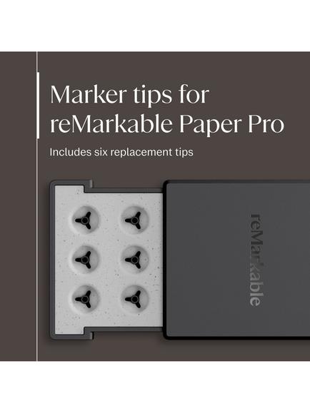 reMarkable Marker Tips for Marker Plus, Pack of 6, Grey - view 2, Grey