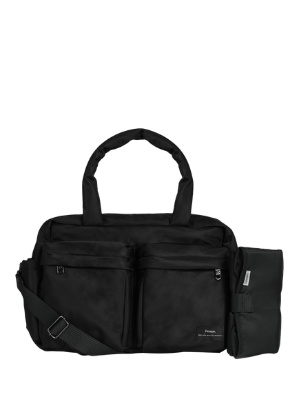 Finnsøn Iris Double Pocket Changing Bag, Black, Black
