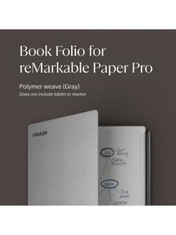 reMarkable Book Folio Case for Paper Pro, Grey - view 2, Grey