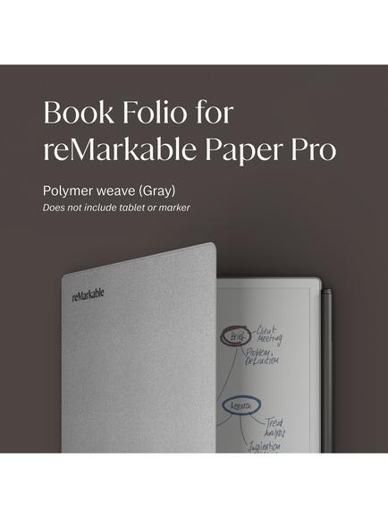 reMarkable Book Folio Case for Paper Pro, Grey - view 2, Grey