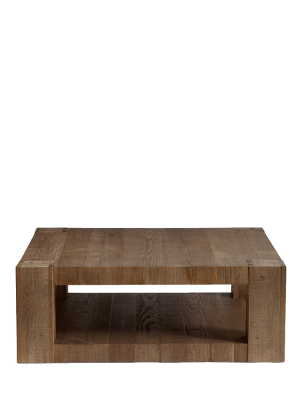 Pottery Barn Rockport Square Coffee Table, Pale Sand, Wood