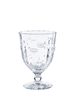 Eleanor Bowmer Electric Coast Lips & Stars Wine Glasses, Set of 4, 260ml, Clear, Clear