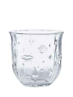 Eleanor Bowmer Electric Coast Lips & Stars Glass Tumblers, Set of 4, 280ml, Clear, Clear