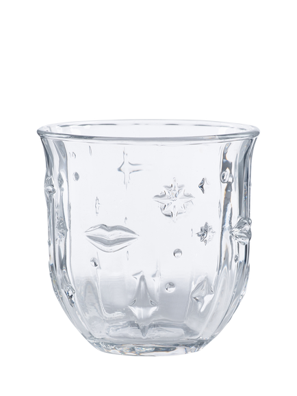 Eleanor Bowmer Electric Coast Lips & Stars Glass Tumblers, Set of 4, 280ml, Clear, Clear