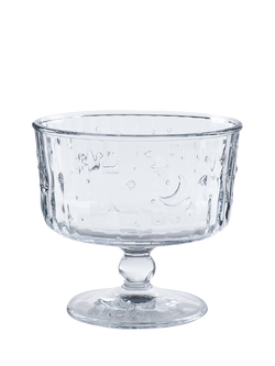 Eleanor Bowmer Electric Coast Lips & Stars Glass Dessert Bowl, 11.5cm, Clear, Clear