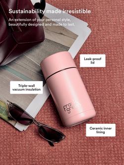 frank green Push Button Lid Ceramic Travel Mug, 355ml, Blushed - view 2, Blushed