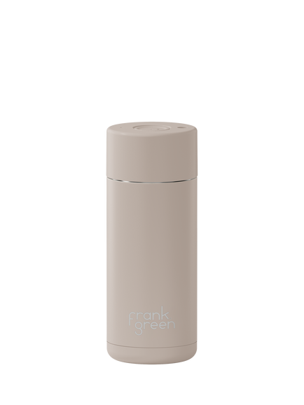 frank green Push Button Lid Ceramic Travel Mug, 475ml, Moon Dust