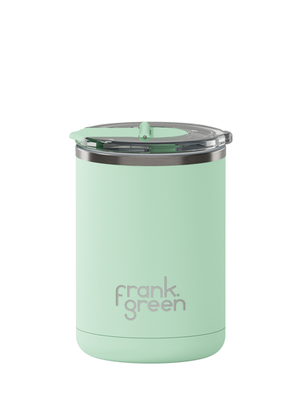 frank green Hinged Lid Ceramic Coffee Cup, 355ml, Mint Gelato