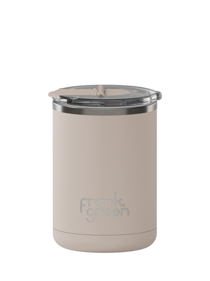 frank green Hinged Lid Ceramic Coffee Cup, 355ml, Moon Dust
