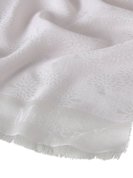 Mulberry Metallic Tree Rectangular Pashmina Scarf - view 2, Blossom Pink