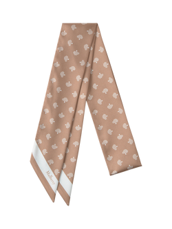 Mulberry Tree Printed Skinny Scarf, Camel