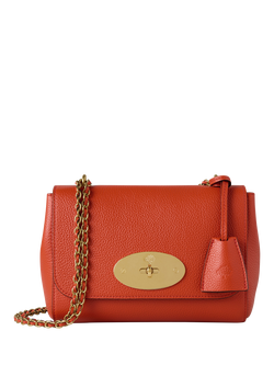 Mulberry Lily Leather Shoulder Bag, Coral Orange, Coral Orange