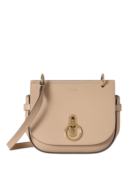 Mulberry Small Amberley Leather Satchel Bag, Crumpet, Crumpet