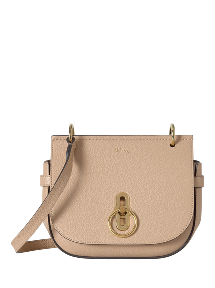 Mulberry Small Amberley Leather Satchel Bag, Crumpet, Crumpet