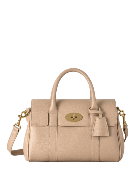 Mulberry Bayswater Small Classic Grain Leather Satchel, Crumpet