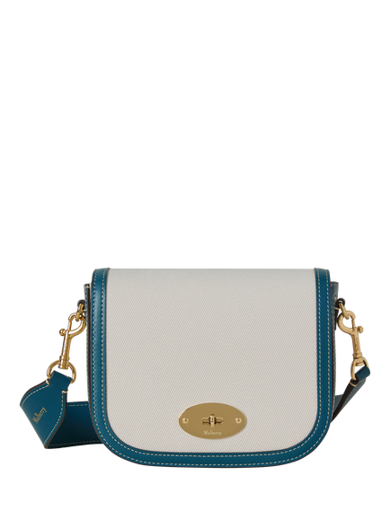 Mulberry Small Darley Satchel Canvas, Natural, Natural/Out Of The Blue