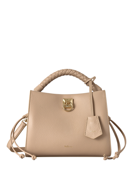 Mulberry Small Iris Heavy Grain Leather Grab Bag, Crumpet