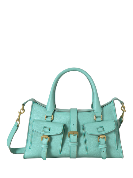 Mulberry Small Roxanne Leather Grab Bag, Marina Blue, Marina Blue