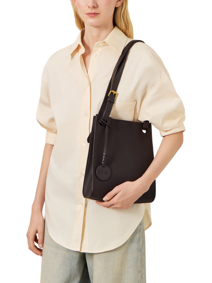 Mulberry Mini Soft Leather Tote Bag, Ebony - view 2, Ebony