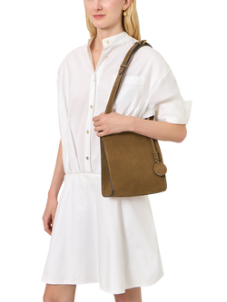 Mulberry Mini Soft Suede Tote Bag, Salcombe Sand - view 2, Salcombe Sand