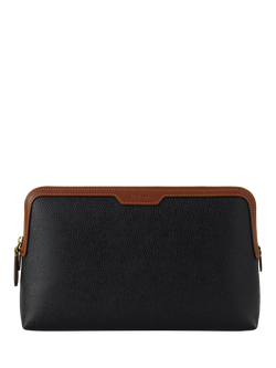 Mulberry Medium Cosmetic Pouch, Black/Cognac