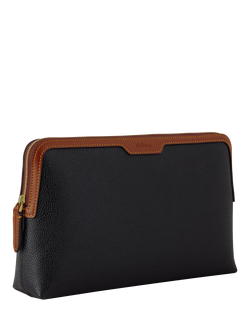 Mulberry Medium Cosmetic Pouch - view 2, Black/Cognac