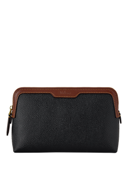 Mulberry Small Cosmetic Pouch, Black/Cognac
