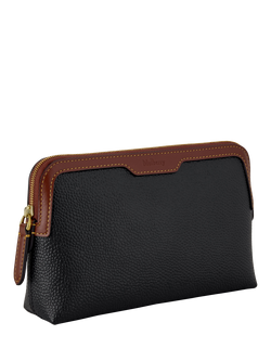 Mulberry Small Cosmetic Pouch - view 2, Black/Cognac