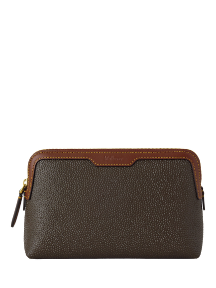 Mulberry Small Cosmetic Pouch, Mole/Cognac