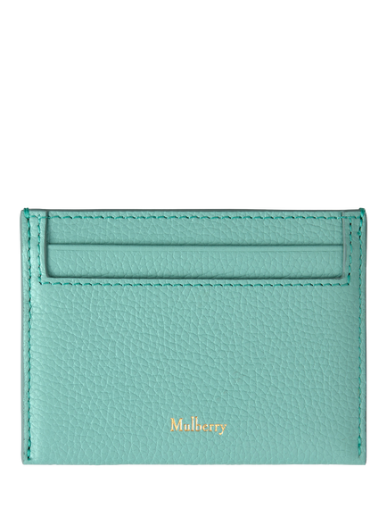 Mulberry Continental Small Classic Grain Leather Credit Card Slip, Marina Blue