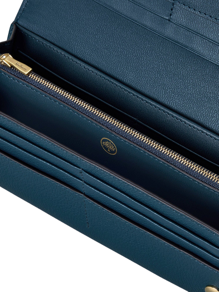 Mulberry Small Classic Grain Leather Continental Wallet - view 2, Out Of The Blue