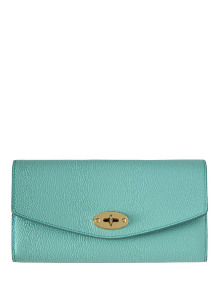 Mulberry Darley Small Classic Grain Leather Wallet, Marina Blue, Marina Blue