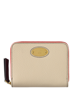 Mulberry Zip Around Purse, Eggshell/Coral Orange, Eggshell/Coral Orange