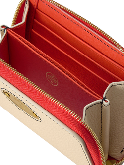 Mulberry Zip Around Purse, Eggshell/Coral Orange - view 2, Eggshell/Coral Orange